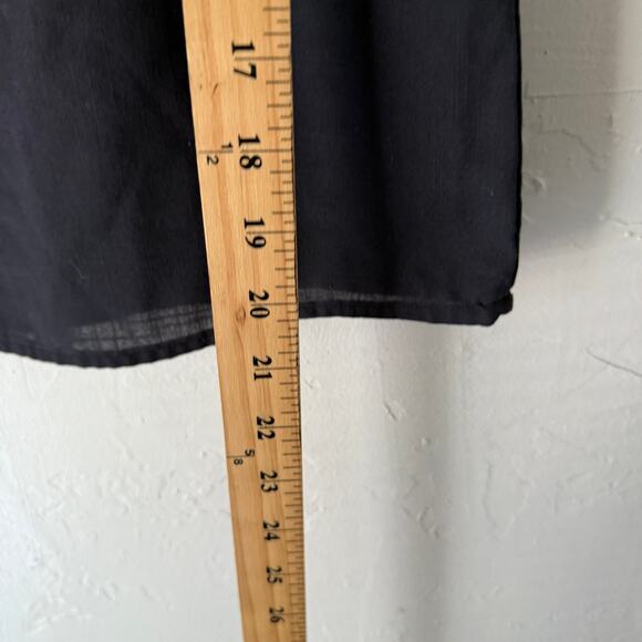 Vintage 60s Land ‘n Sea Black‎ Embroidered Blouse Made in USA Minimalist Top M - Picture 8 of 9